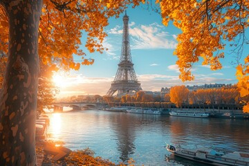 Eiffel Tower in Autumn 