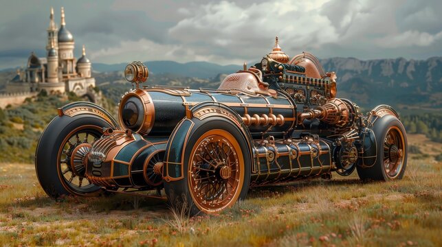 Steampunk Vehicles with Victorian Flair