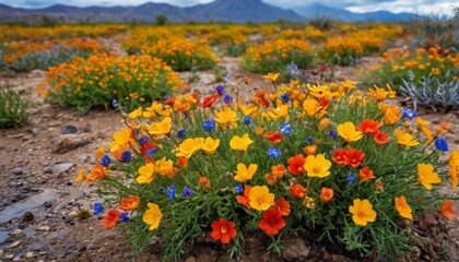 Fototapeta premium Colorful Wildflowers in Bloom