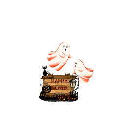 A Cute little ghost  icon 