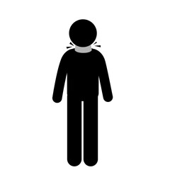 Illustration of Stick Figure Neck Injury