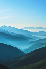 Fototapeta premium Sonnenuntergang über Berge