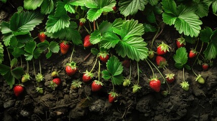 Strawberry Plant s Life Cycle from Above