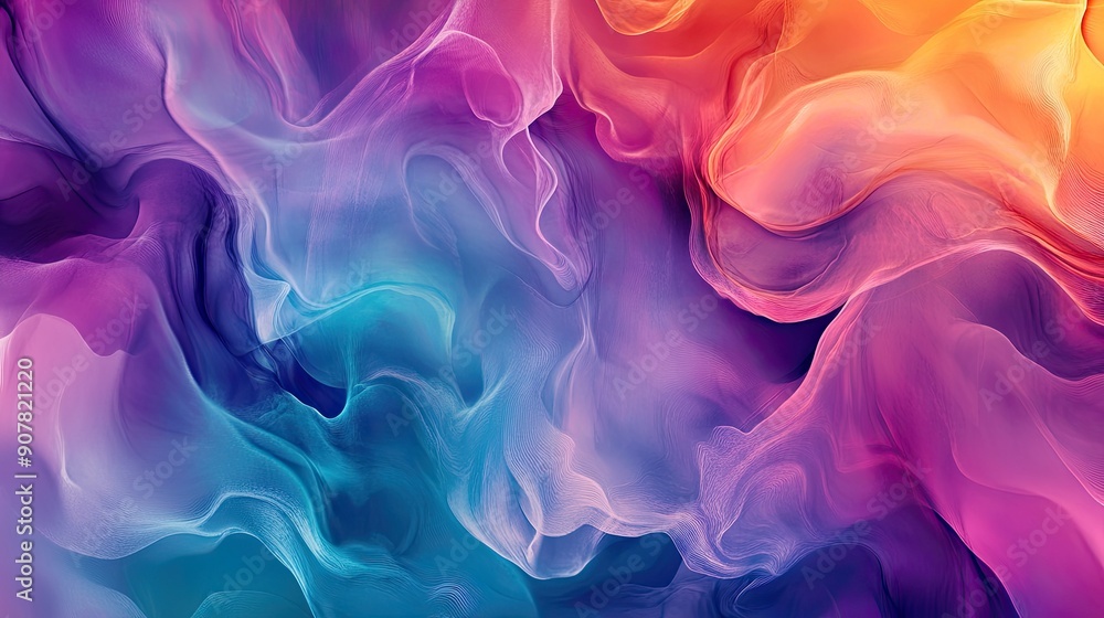 Poster artistic background with fluid color transitions, creating a visually appealing and harmonious effec