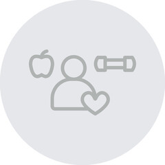 Obraz premium Lifestyle Vector Line Grey Circle Grey