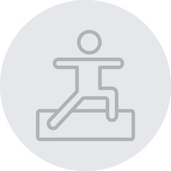 Yoga Vector Line Grey Circle Grey