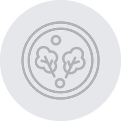 Salad Vector Line Grey Circle Grey