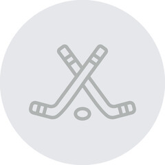 Hockey Vector Line Grey Circle Grey