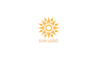 Obraz premium sun logo design black simple flat icon on white background