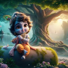 Shree Krishna for Janmashtami, Makhan Chor, Bal Krishna, Cute	