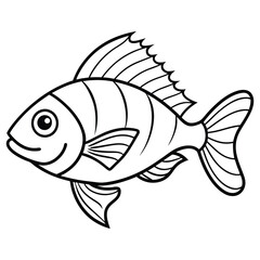 Fish Minimalist and Simple Silhouette Vector illustration