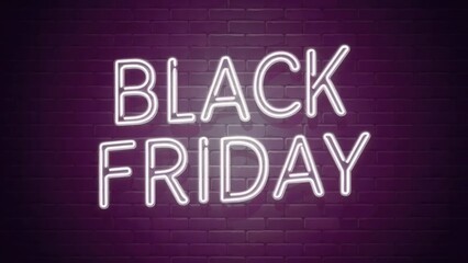 Obraz premium Black Friday neon signboard