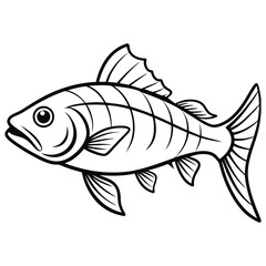 Fish Minimalist and Simple Silhouette Vector illustration