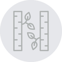 Bamboo Vector Line Grey Circle Grey