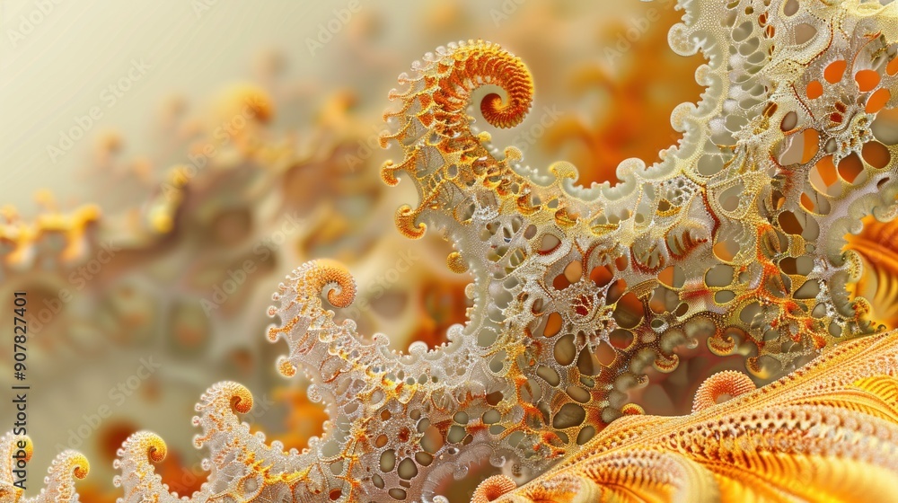 Poster a mesmerizing fractal pattern derived from the dna sequence of a living organism, showcasing the hid