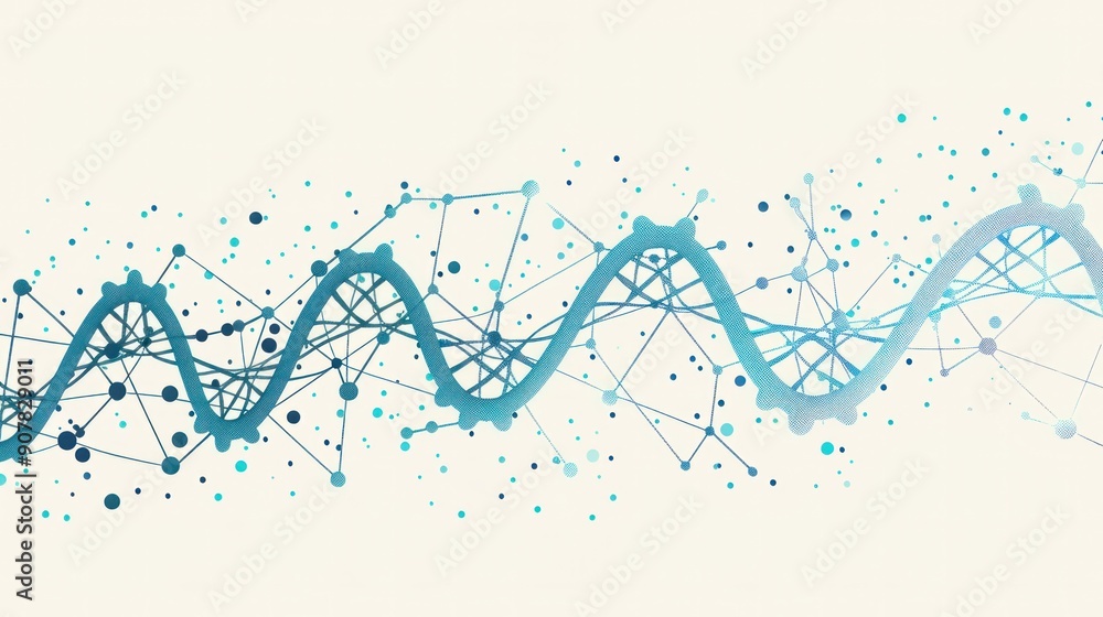 Poster a minimalist line drawing of dna and histone proteins, emphasizing their elegant simplicity and unde