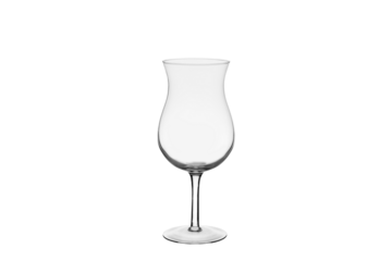 tulip glass with white background