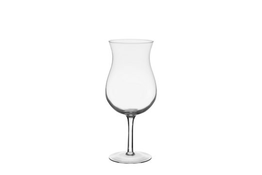 tulip glass with white background