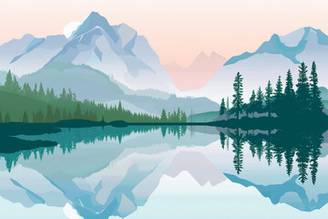 Peaceful Mountain Lake