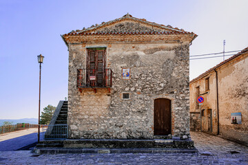the village of Civita di Bojano with its typical stone houses
