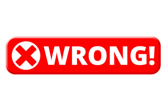 Wrong icon button png