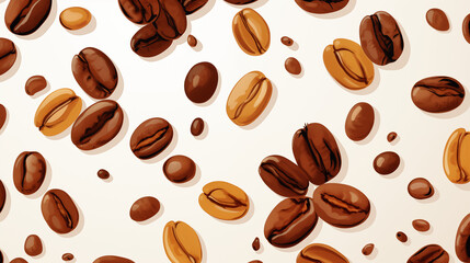 Obraz premium Coffee Beans with Water Resins, Abstract Image, Texture, Pattern Background, Wallpaper, Cover and Screen of Smartphone, Cell Phone, Computer, Laptop, 9:16 and 16:9 Format