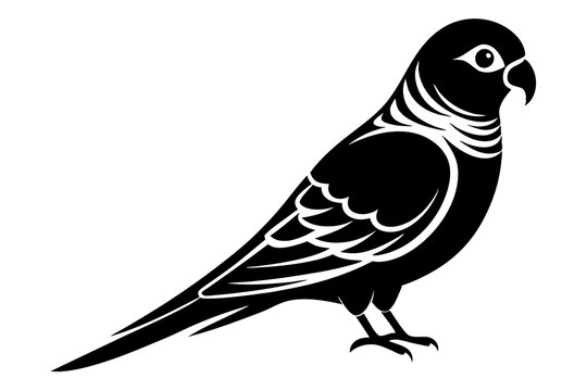 recommend clip art: Parakeet silhouette vector illustration