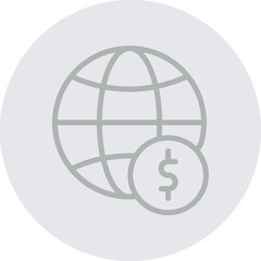 World Financial Vector Line Grey Circle Grey