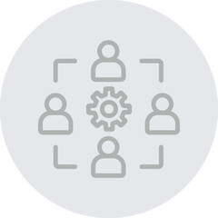 Cooperation Vector Line Grey Circle Grey