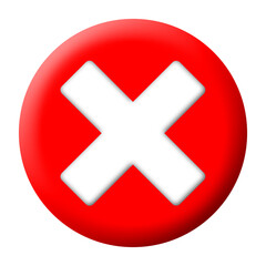 Obraz premium 3d red cross button