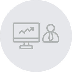 Trader Vector Line Grey Circle Grey