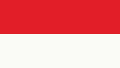 Naklejka premium National flag of Indonesia in official colors. EPS 10 vector illustration.