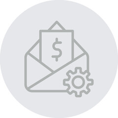 Mailing Vector Line Grey Circle Grey