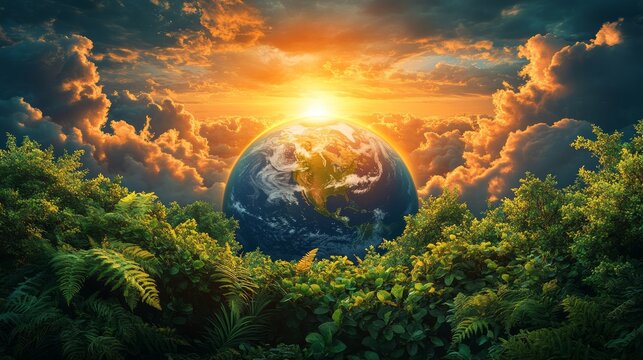 World Ozone Day poster PSD template with eco-friendly graphics and customizable text areas to highlight your message.