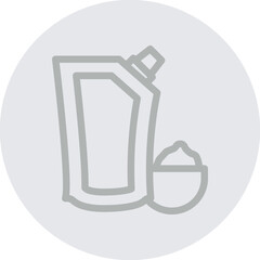 Mayonnaise Vector Line Grey Circle Grey