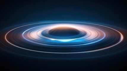 Obraz premium A captivating abstract representation of a cosmic vortex with illuminated rings, evoking a sense of mystery and depth.