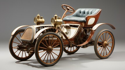 Fototapeta premium Vintage Car: Classic Automotive Design and Nostalgic Charm