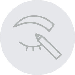 Brow Shaping and Filling Line Grey Circle Grey