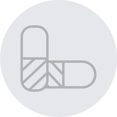 Beauty Supplements Line Grey Circle Grey