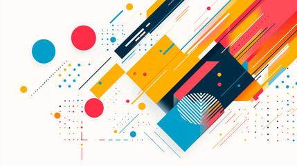 Obraz premium abstract graphic with the theme of communication and trying to get a lot of information across in the quickest and easiest way possible. Colourful flat.