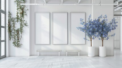 The elegance in Simplicity Minimalist Studio Is Set Against a Beautiful Floral Backdrop