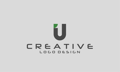 Letter U modern logo design template elements