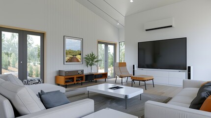 Realistic images with full HD resolution A living room filled with furniture and a flat screen TV. Featured on Pexels White Wall Paint Workshop. Built on a steep hill, the colors are simple and