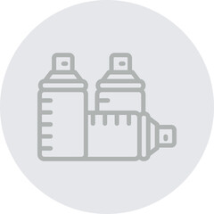 Fototapeta premium Aerosol Vector Line Grey Circle Grey