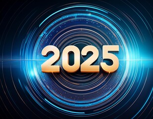 -2025- on a holographic business card