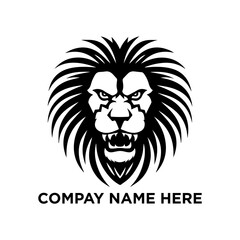 Lion logo Design vector template Illustration lion head silhouette vector logo