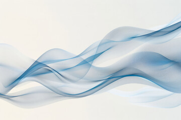 Abstract background with elegant blue flowing waves. Smooth light pattern