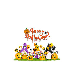 Fototapeta premium Cute ghost with book text