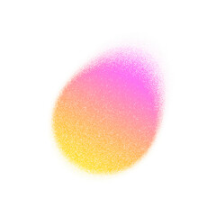 Gradient color round stipple shape background. Abstract pink yellow blur circle with graduation. Neon colored rounded icon. Colorful geometric graphic vector illustration isolated on white.