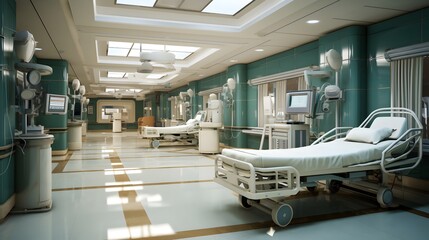 Spacious Hospital Ward with State-of-the-Art Facilities